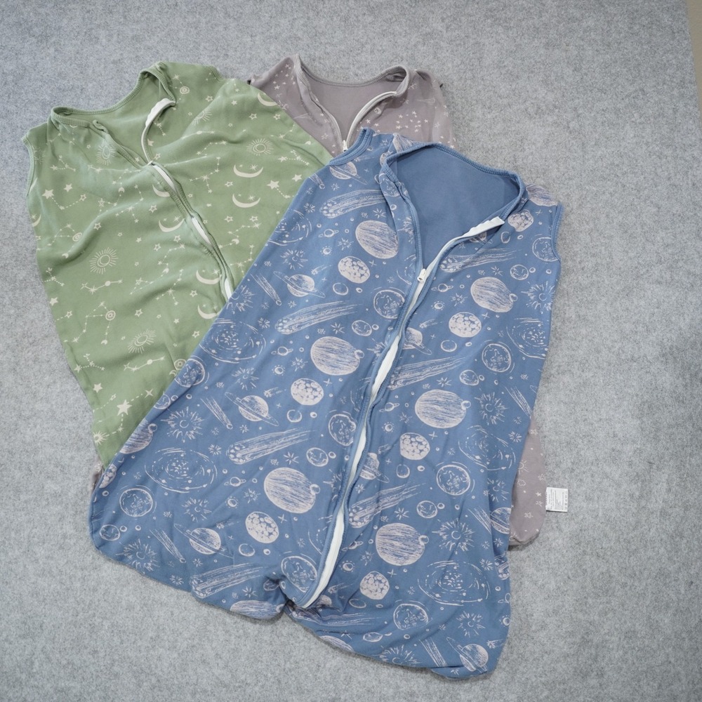 Unnivoll 18-24M Cotton Sleep Sack 3 Pack Unisex Blue Green Grey Celestial Star